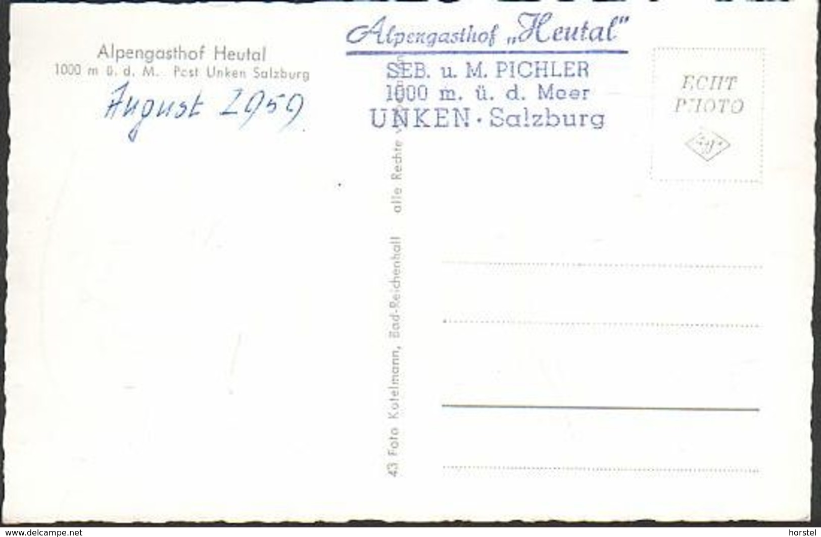 Austria - 5091 Unken- Land Salzburg - Alpengasthof Heutal - Car - VW-Käfer (1959) - Unken