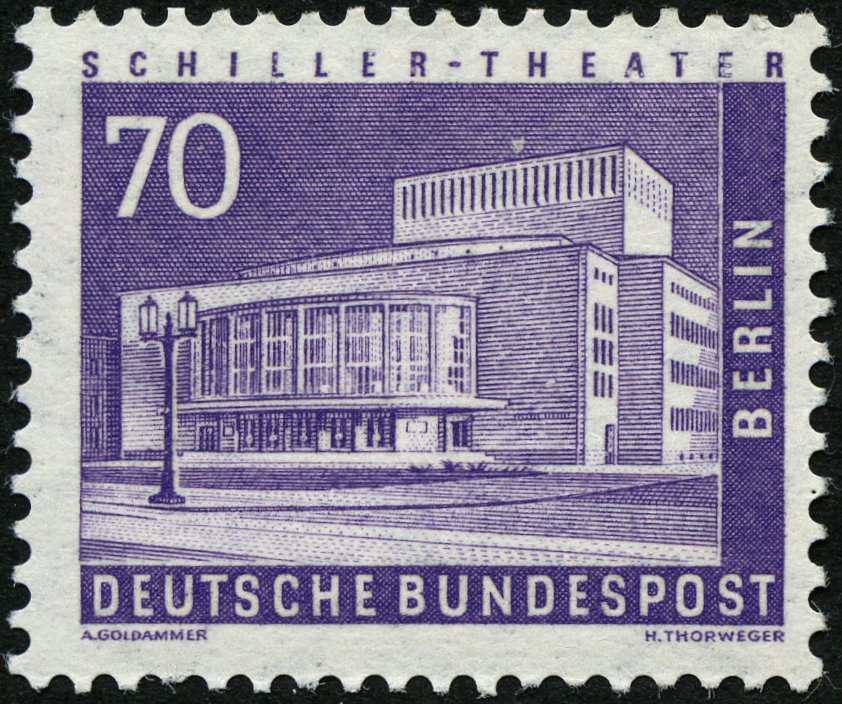 ROLLENMARKEN 152R **, 1956, 70 Pf. Schillertheater, Einzelmarke Mit Gerader Nummer, Pracht, Mi. 160.- - Francobolli In Bobina