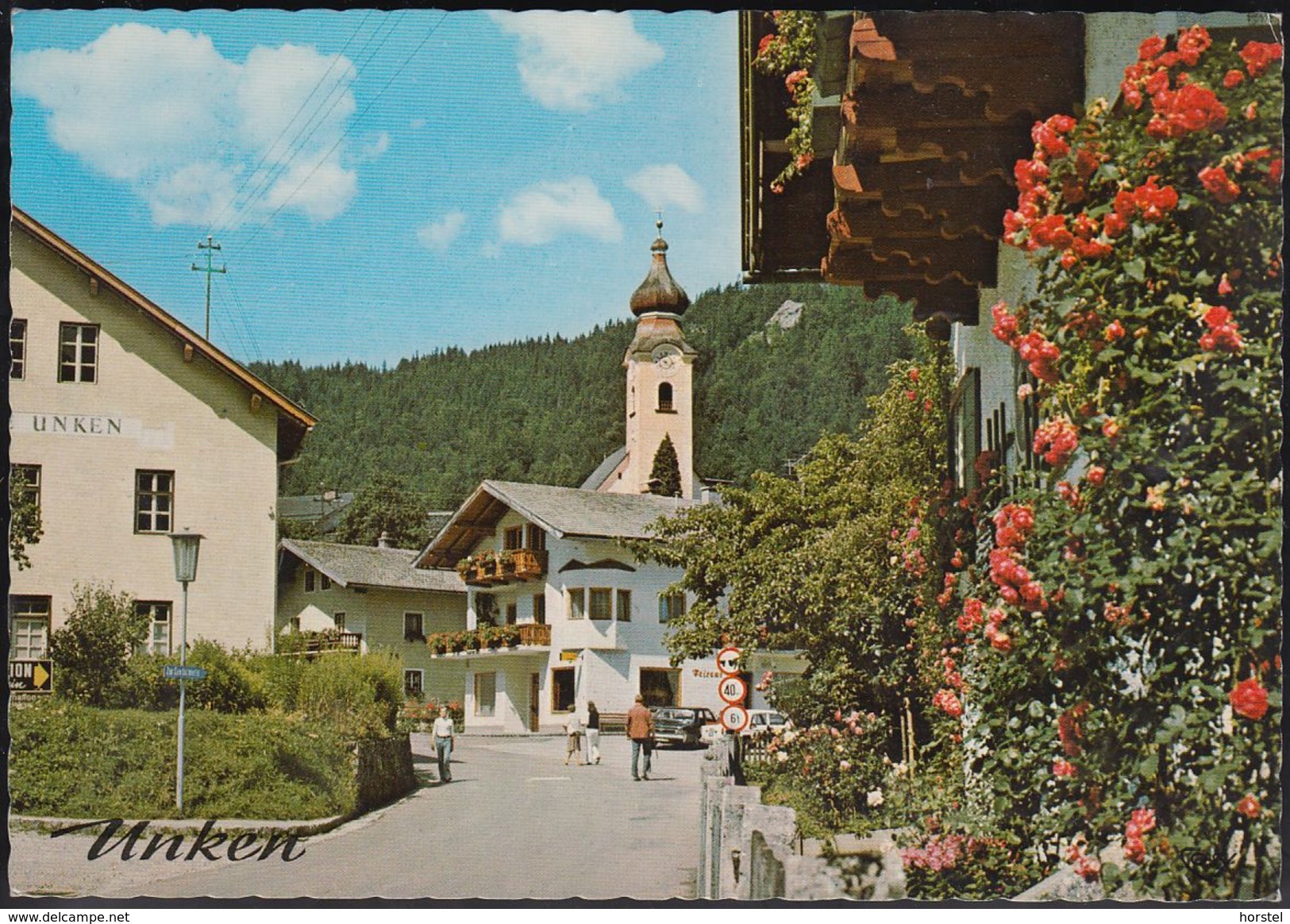 Austria - 5091 Unken- Land Salzburg - Ortsansicht - Kirche - Cars - Unken