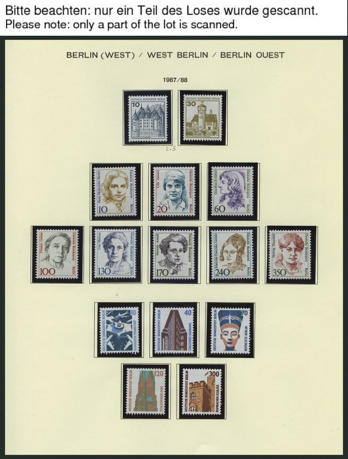 JAHRGÄNGE 750-829 **, 1986-88, 3 Jahrgänge, In Den Hauptnummern Komplett, Pracht - Autres & Non Classés