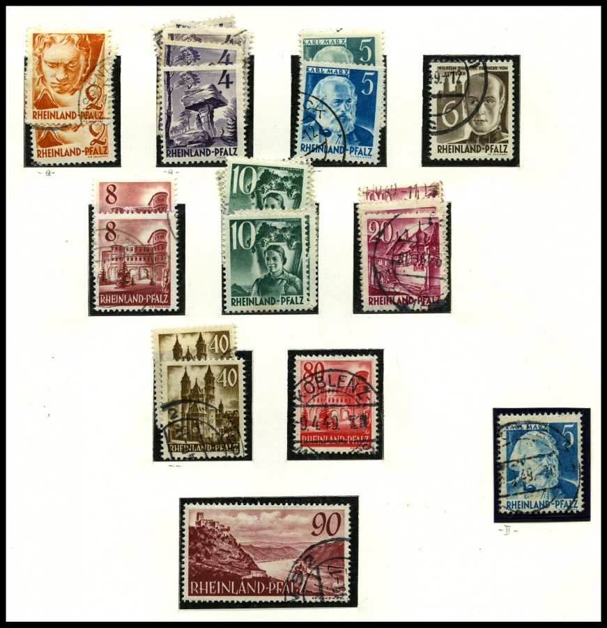 SAMMLUNGEN, LOTS *,**,o,Brief , umfangreiche Sammlung Französische Zone von 1945-49 im SAFE Album mit verschiedenen Papi