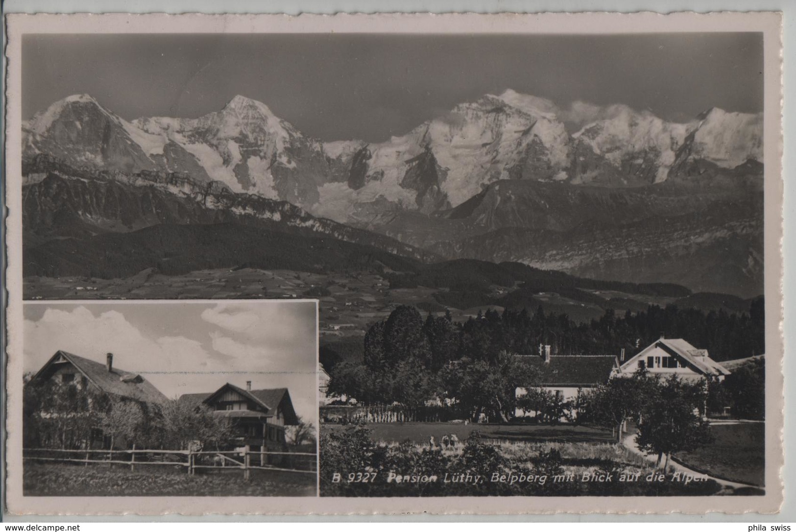 Pension Lüthy Mit Blick Auf Die Alpen - Belpberg - Photo: Franco-Suisse - Belp