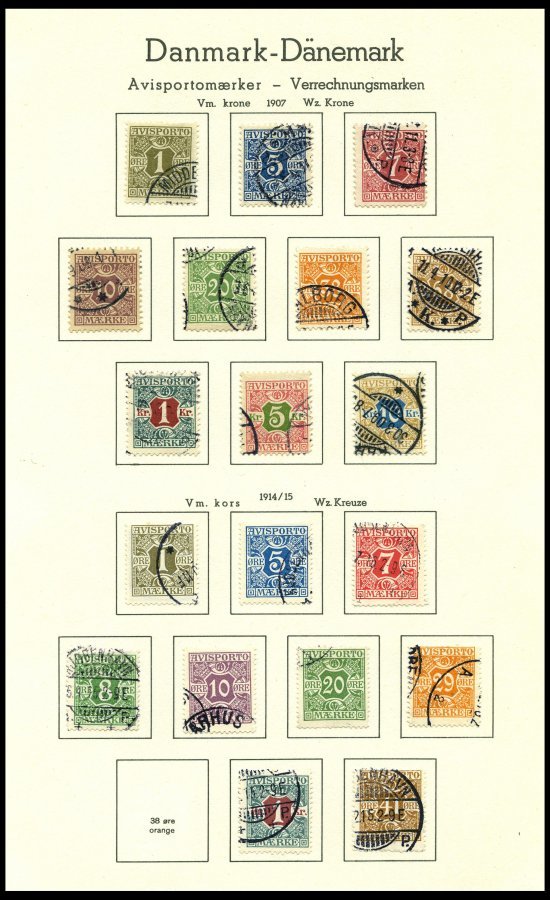 SAMMLUNGEN, LOTS o, fast nur gestempelte Sammlung Dänemark von 1851-1958 mit diversen mittleren Werten, feinst/Pracht, b