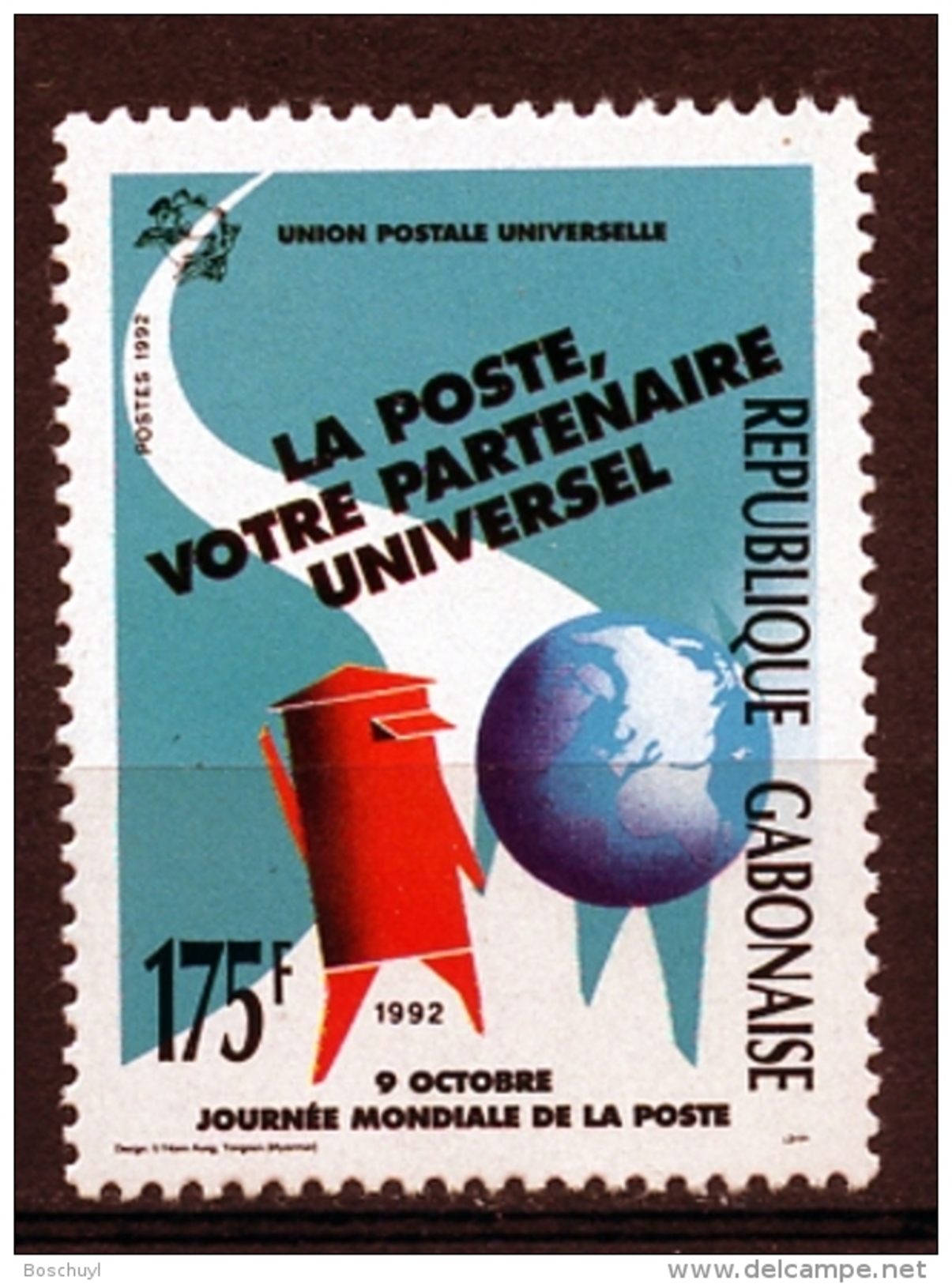 Gabon, 1992, UPU, World Post Day, MNH, Michel 1126 - Gabon