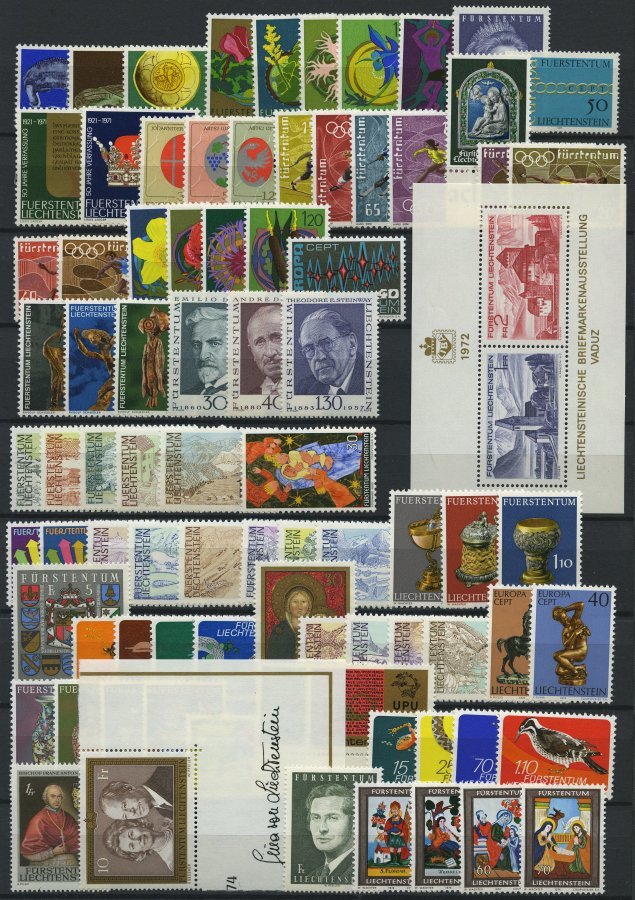 SAMMLUNGEN **, Komplette Postfrische Sammlung Liechtenstein Von 1971-80, Prachterhaltung - Collections
