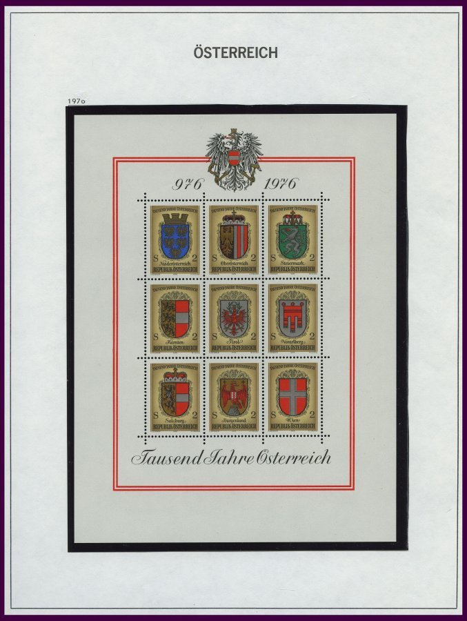 SAMMLUNGEN **, komplette postfrische Sammlung Österreich von 1961-83, Prachterhaltung, Mi. 390.-