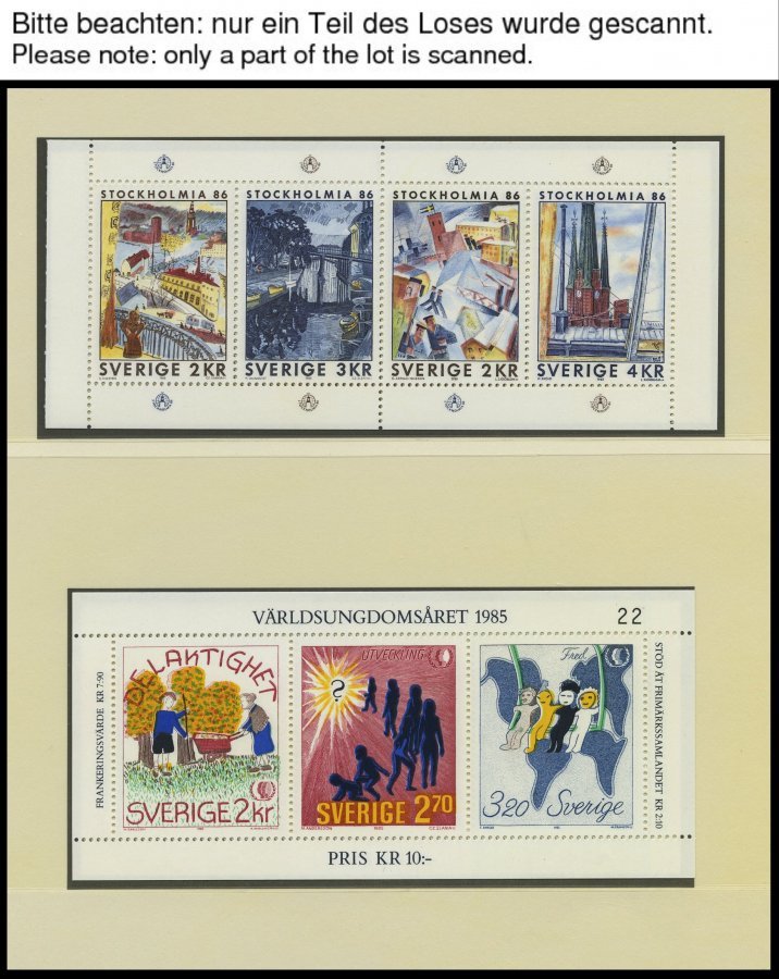 SCHWEDEN Bl. 7-14 **, 1979-86, 8 Blocks Komplett Und 4 Heftchenblätter, Pracht, Mi. 63.40 - ... - 1855 Prefilatelia