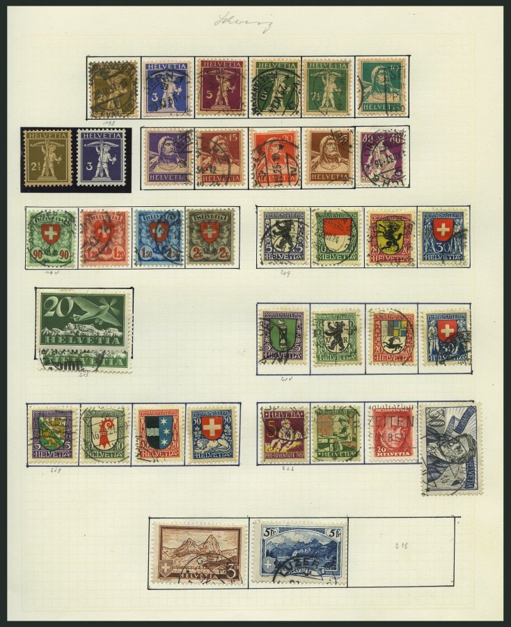 SAMMLUNGEN O, 1907-90, Sammlungsteil Schweiz Mit Mittleren Ausgaben, Feinst/Pracht, Mi. Ca. 2600.- - Collections