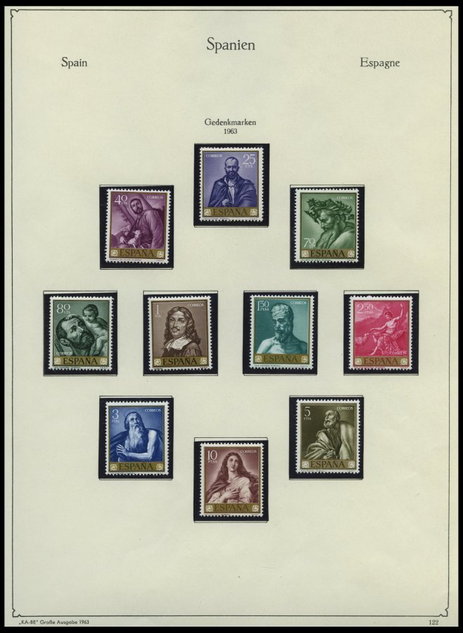 SPANIEN **, Komplette Postfrische Sammlung Spanien Von 1954-72 Im KA-BE Album, Prachterhaltung - Used Stamps
