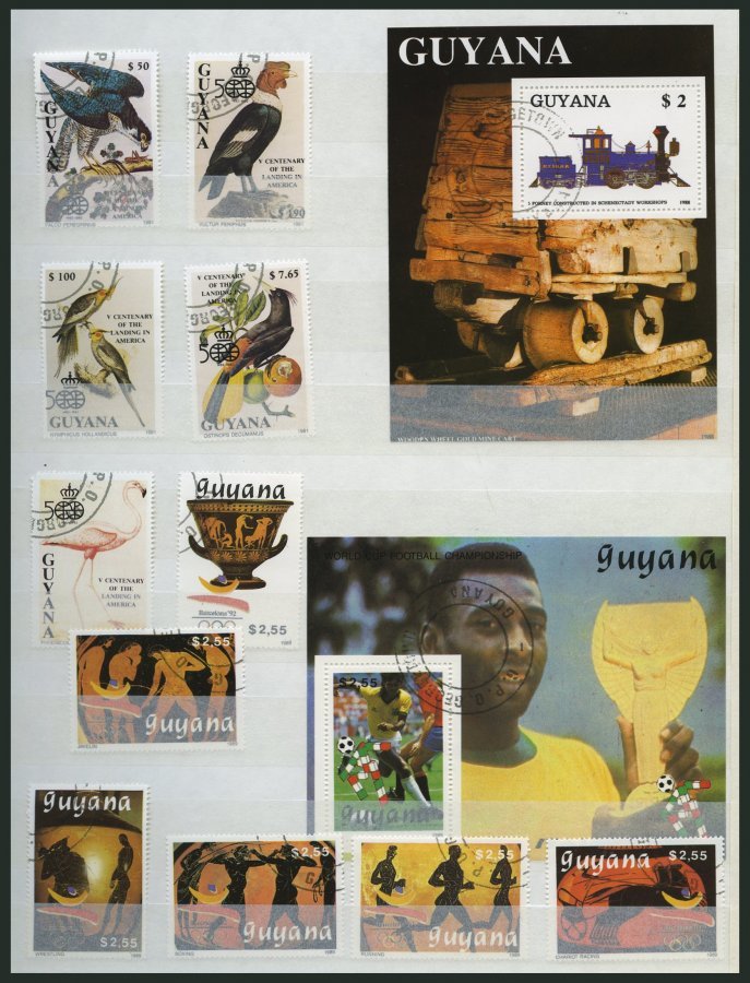 GUYANA O, 1988-92, Partie Verschiedener Ausgaben, Blocks Und Kleinbogen, Pracht, Mi. 470.- - Guiana (1966-...)