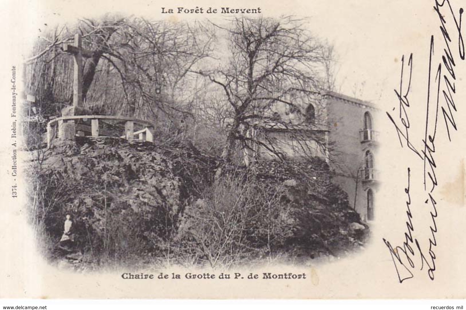 La Foret De Mervent Grotte Du P. De Montfort  1905 - Saint Hilaire Des Loges