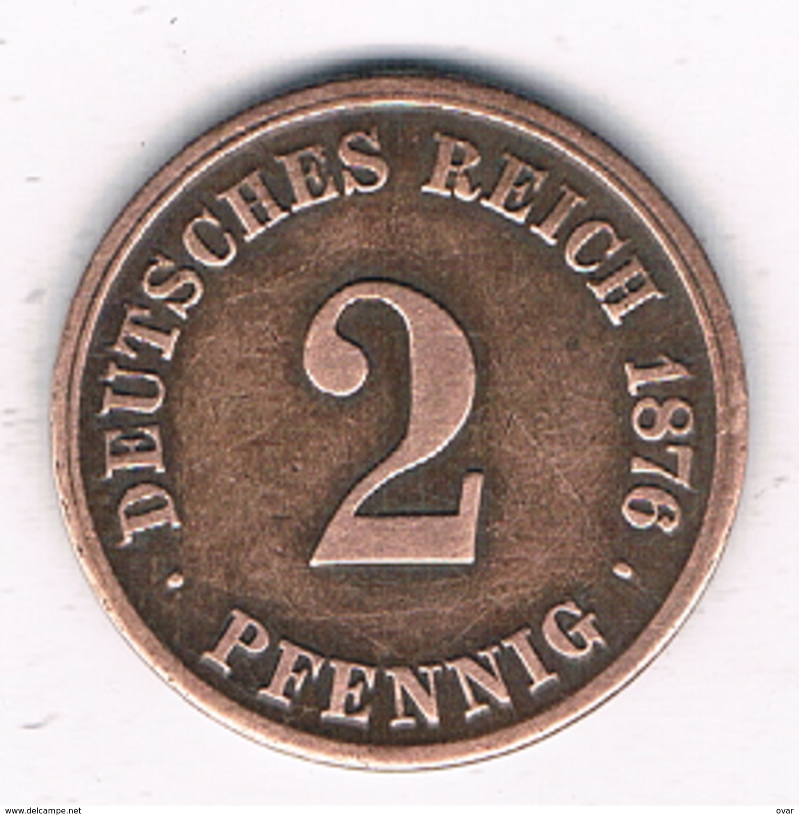 2 PFENNIG  1876 B DUITSLAND /223F/ - 2 Pfennig