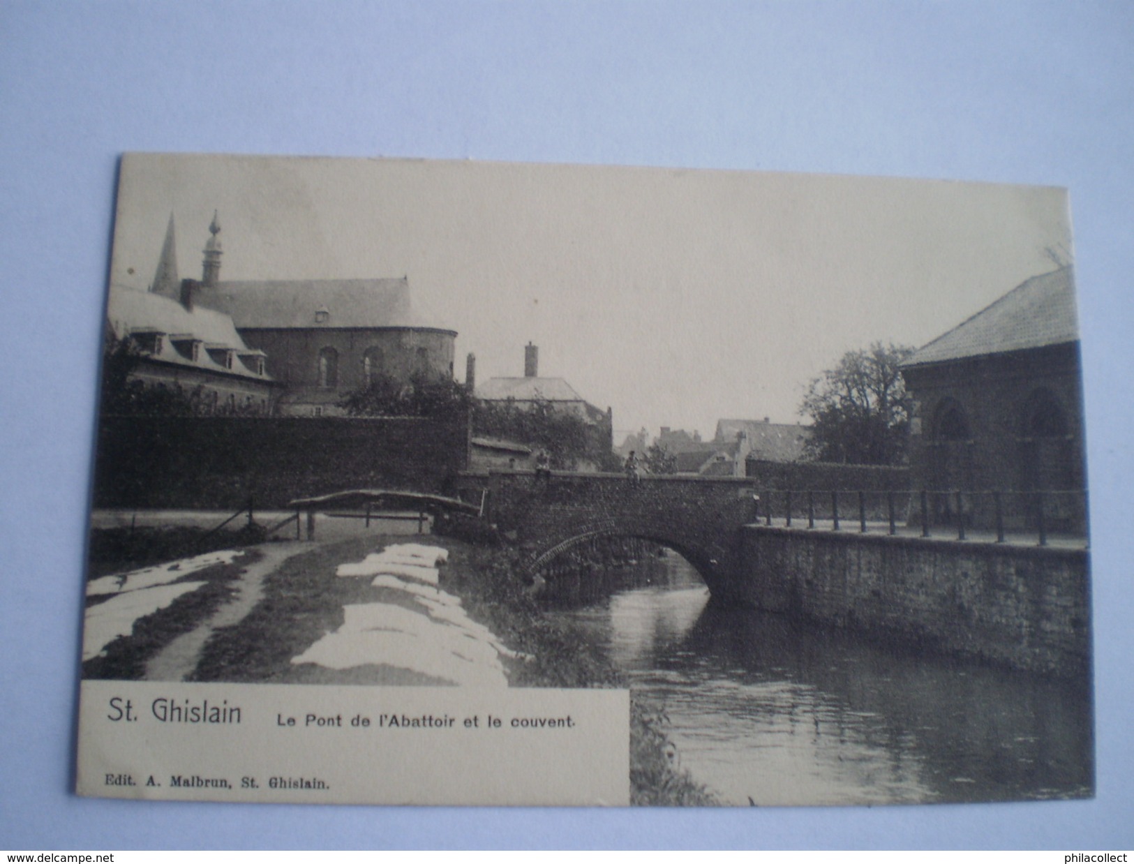 St.Ghislain // Pont De L'Abattoir Et Le Couvent // Used 1906 Ed Malbrun - Saint-Ghislain