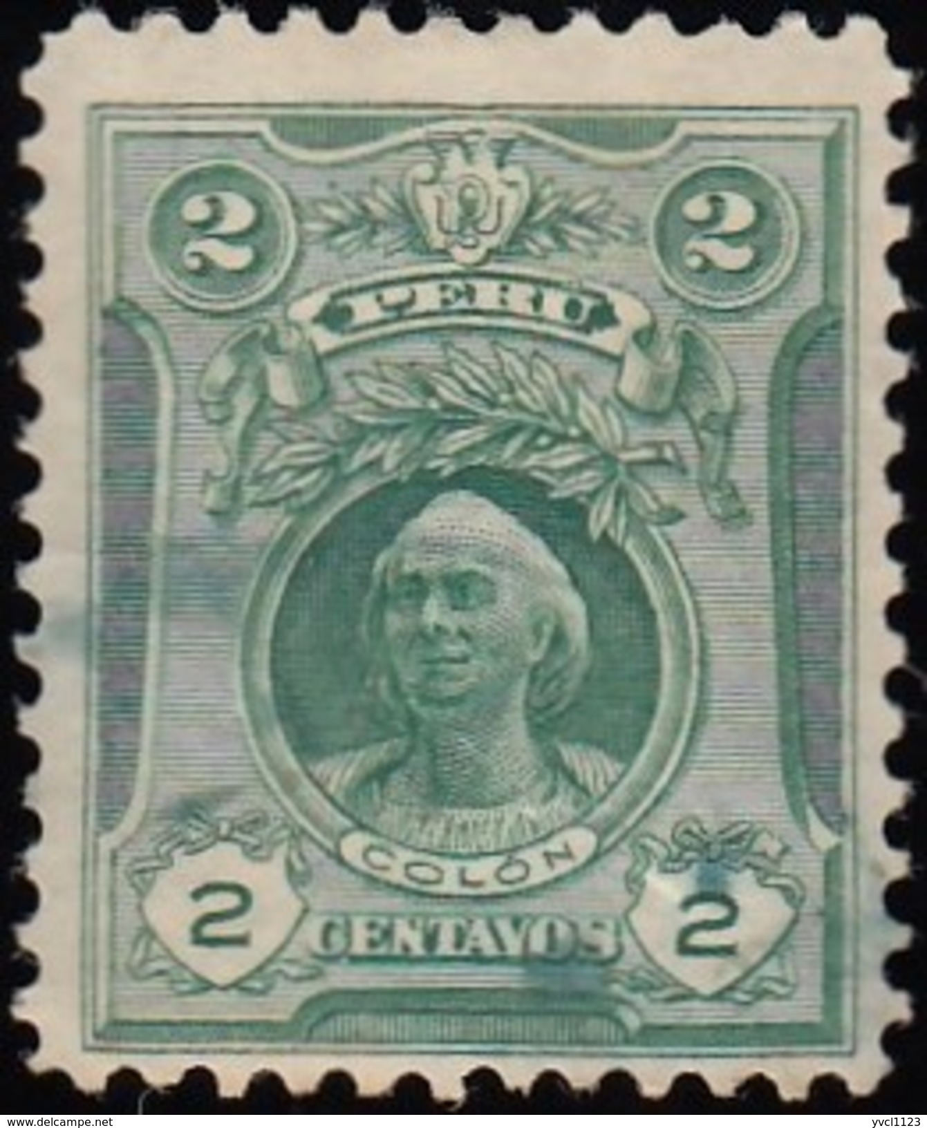 PERU - Scott #178 Columbus (*) / Used Stamp - Peru