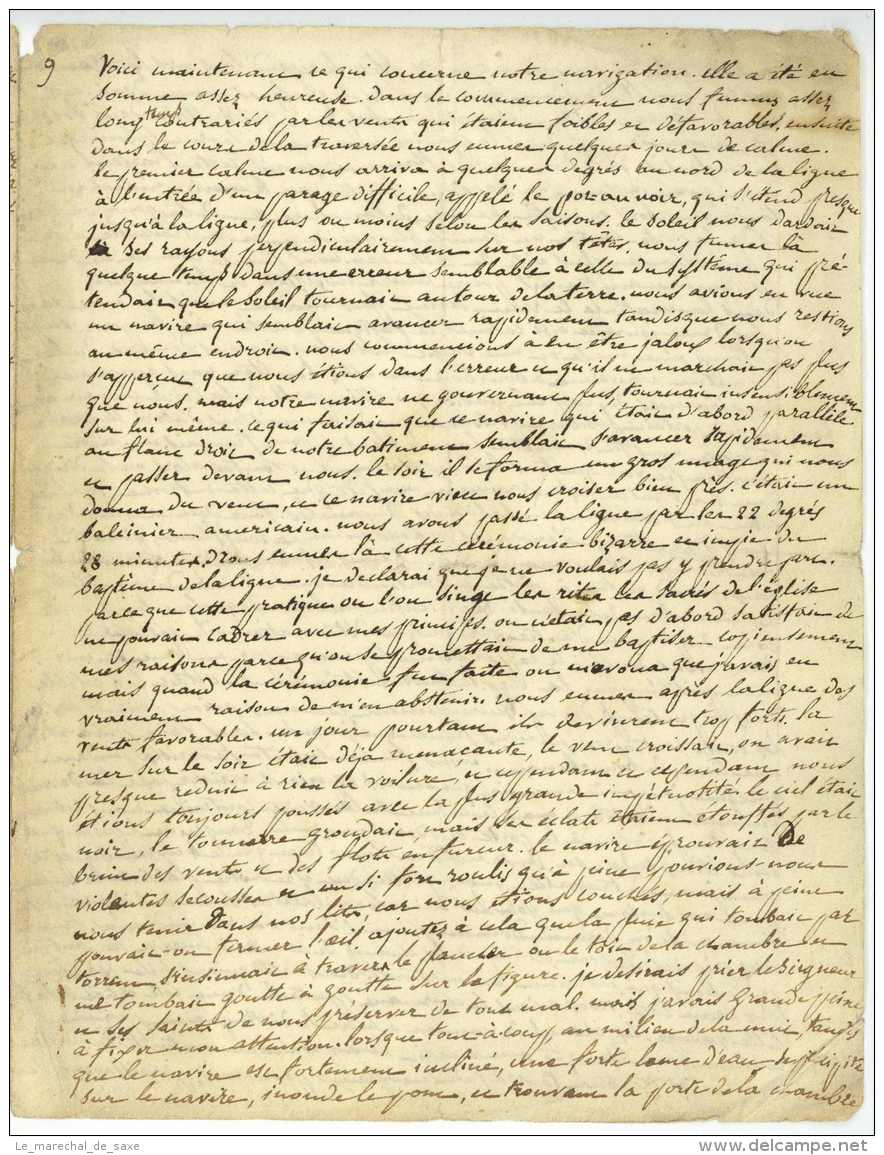 ILES MAURICE Et REUNION - 1831 - Voyage Du Missionnaire DUPUIS (1806-1874) A Pondichery Beau Texte Historique - Documents Historiques