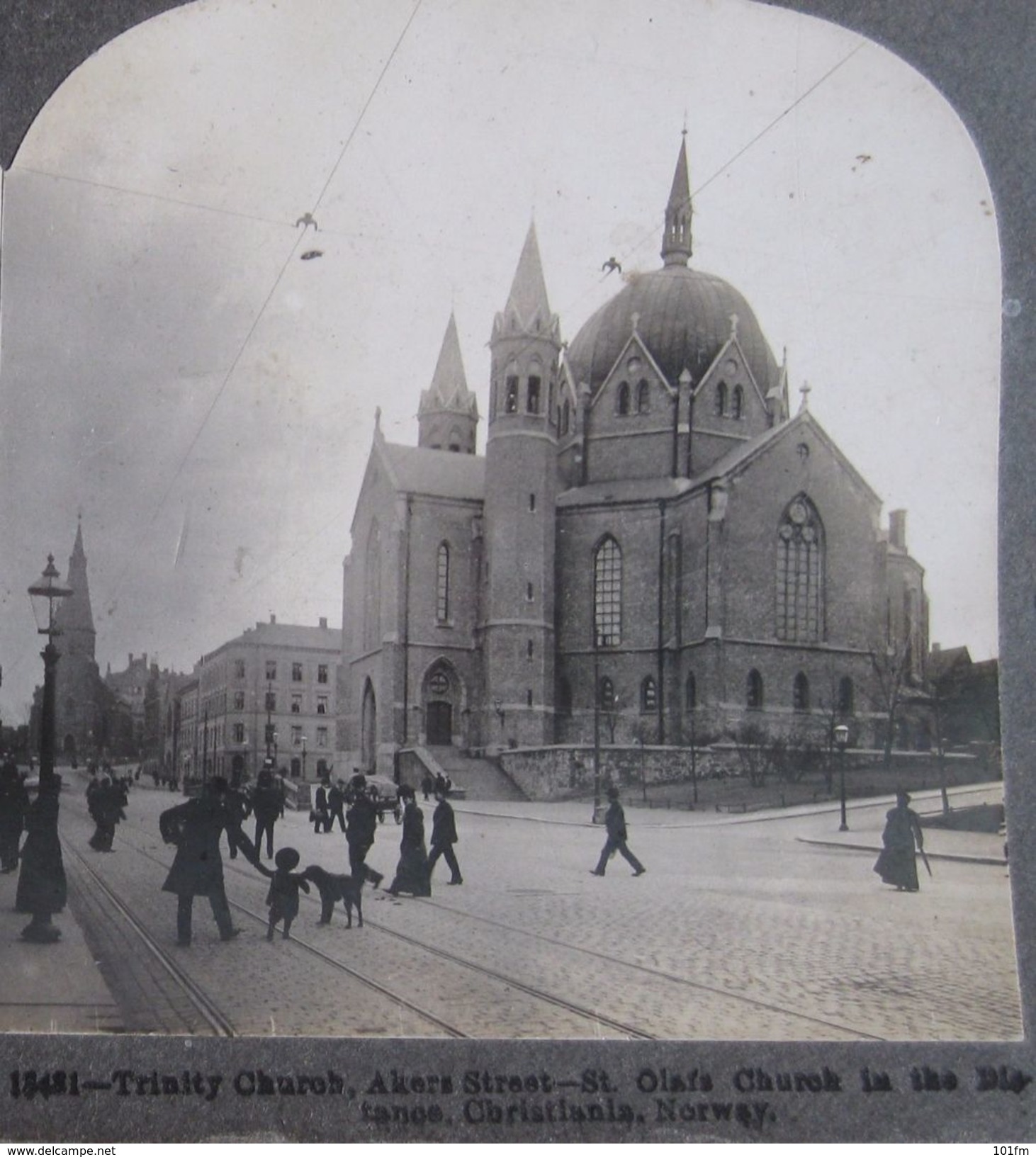 CARTE STEREOSCOPIQUE  - NORWAY - OSLO, CHRISTIANIA - TRINITY CHURCH, STEREO PHOTO - Stereoskopie