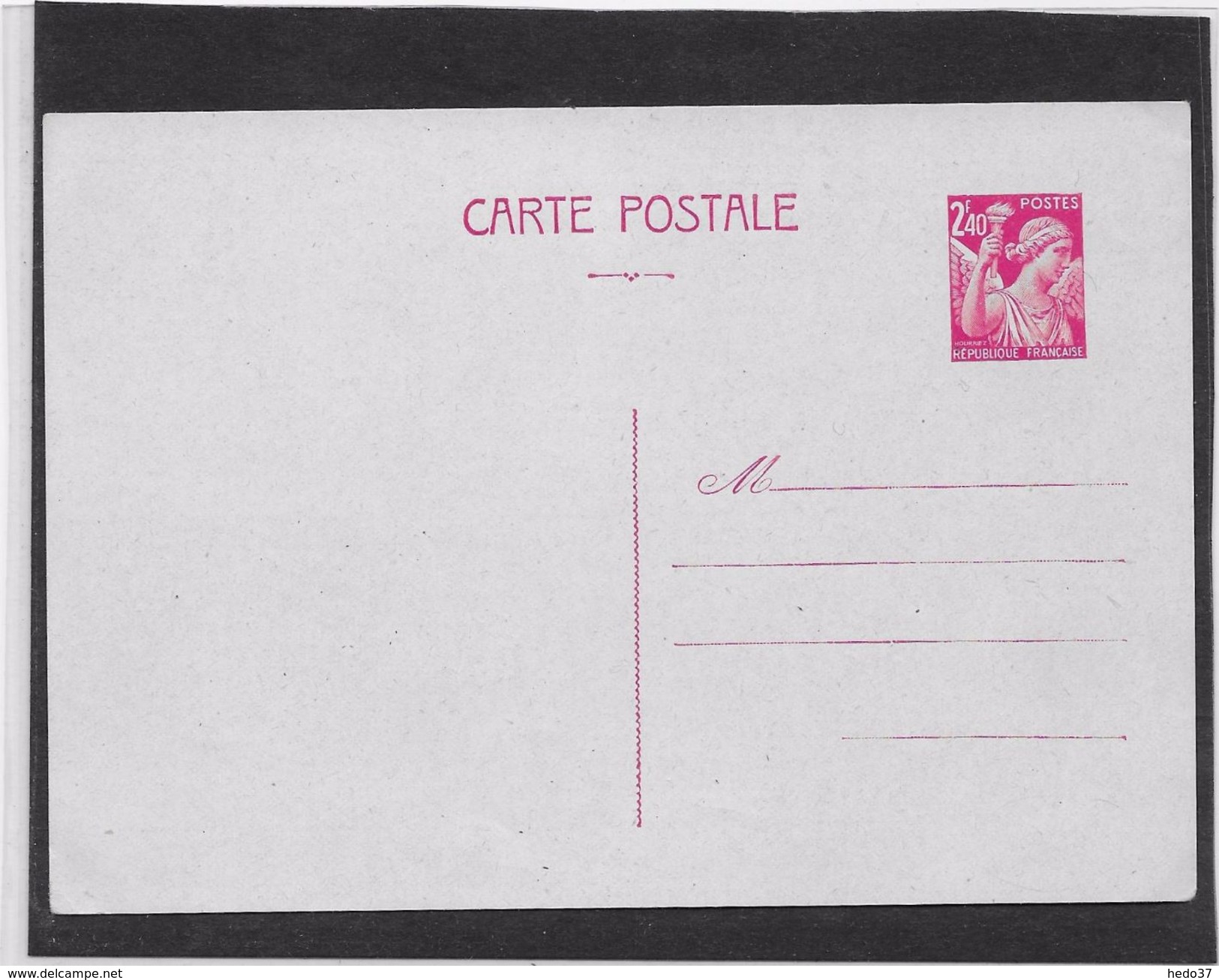 France Entiers Postaux - Type Iris 2fr40 Rouge - Carte Postale - Cartes Postales Types Et TSC (avant 1995)