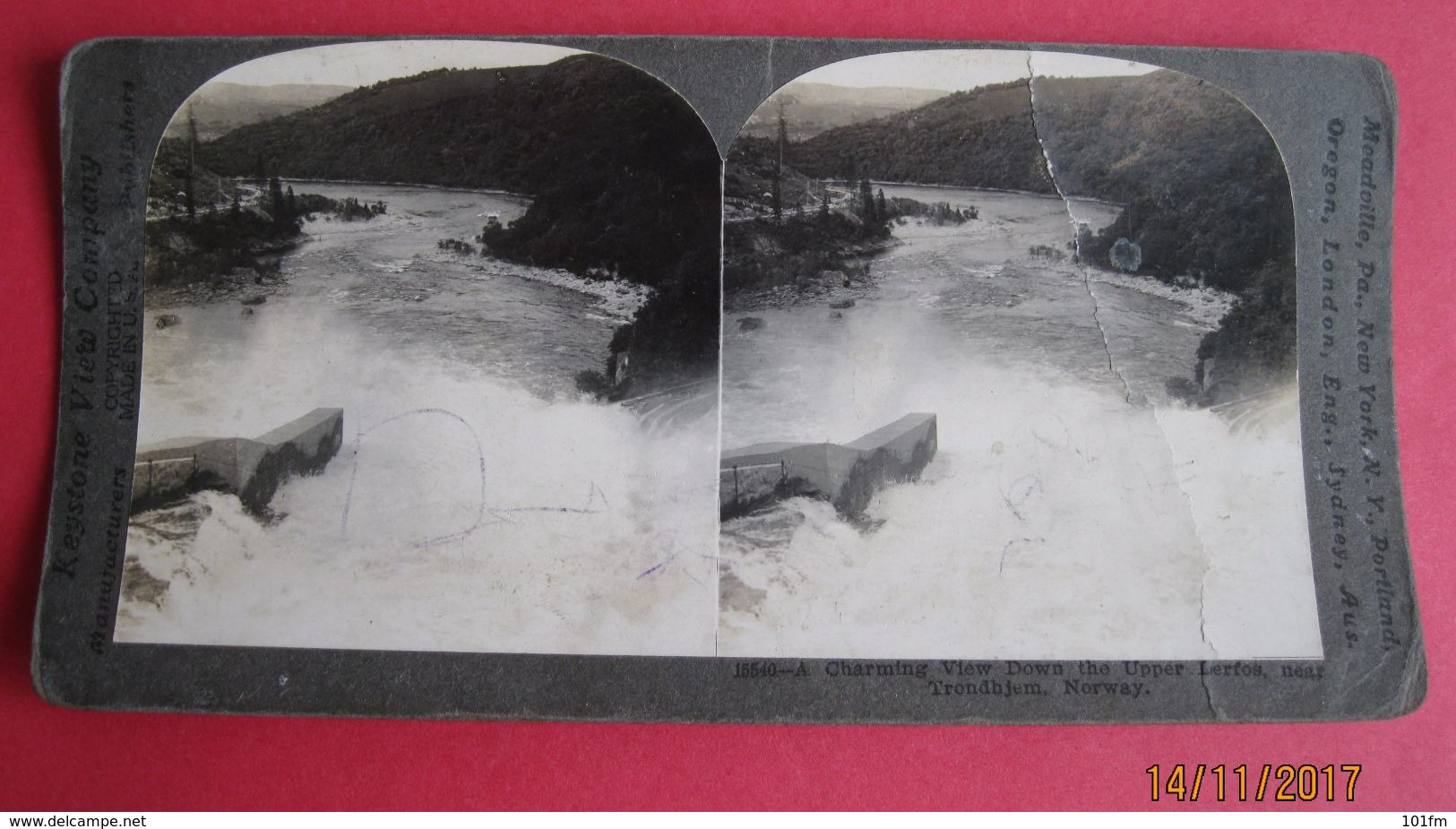 CARTE STEREOSCOPIQUE  - NORWAY - TRONDHJEM, LERFOS,  STEREO PHOTO - Stereoscope Cards