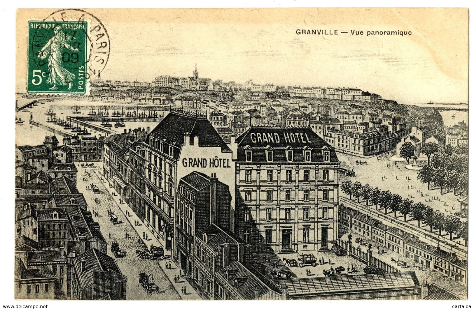 CPA 50 Manche Granville Vue Panoramique Illustration - Granville