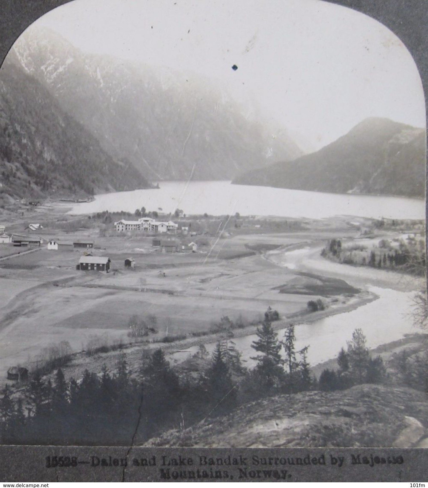 CARTE STEREOSCOPIQUE  - NORWAY - DALEN AND LAKE BANDAK,  STEREO PHOTO - Cartoline Stereoscopiche