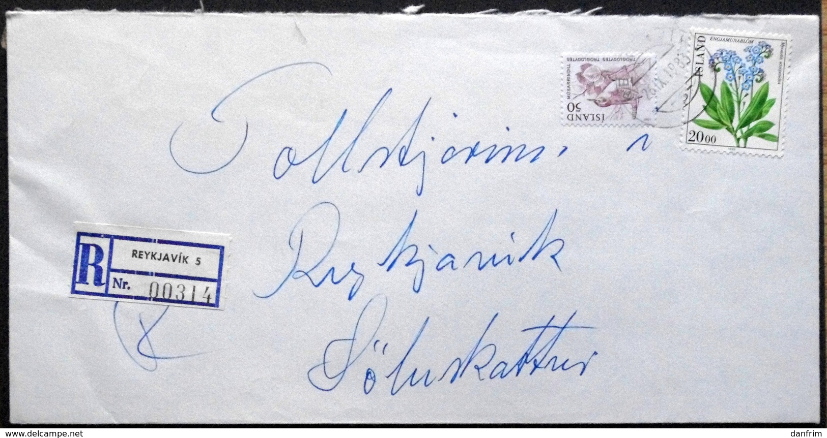 Iceland  1983 Registered Letter    ( Lot  4784 ) - Briefe U. Dokumente