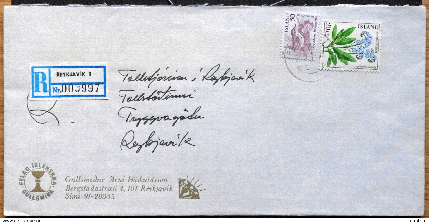 Iceland 1983   Registered Cover    ( Lot  4784 ) - Briefe U. Dokumente