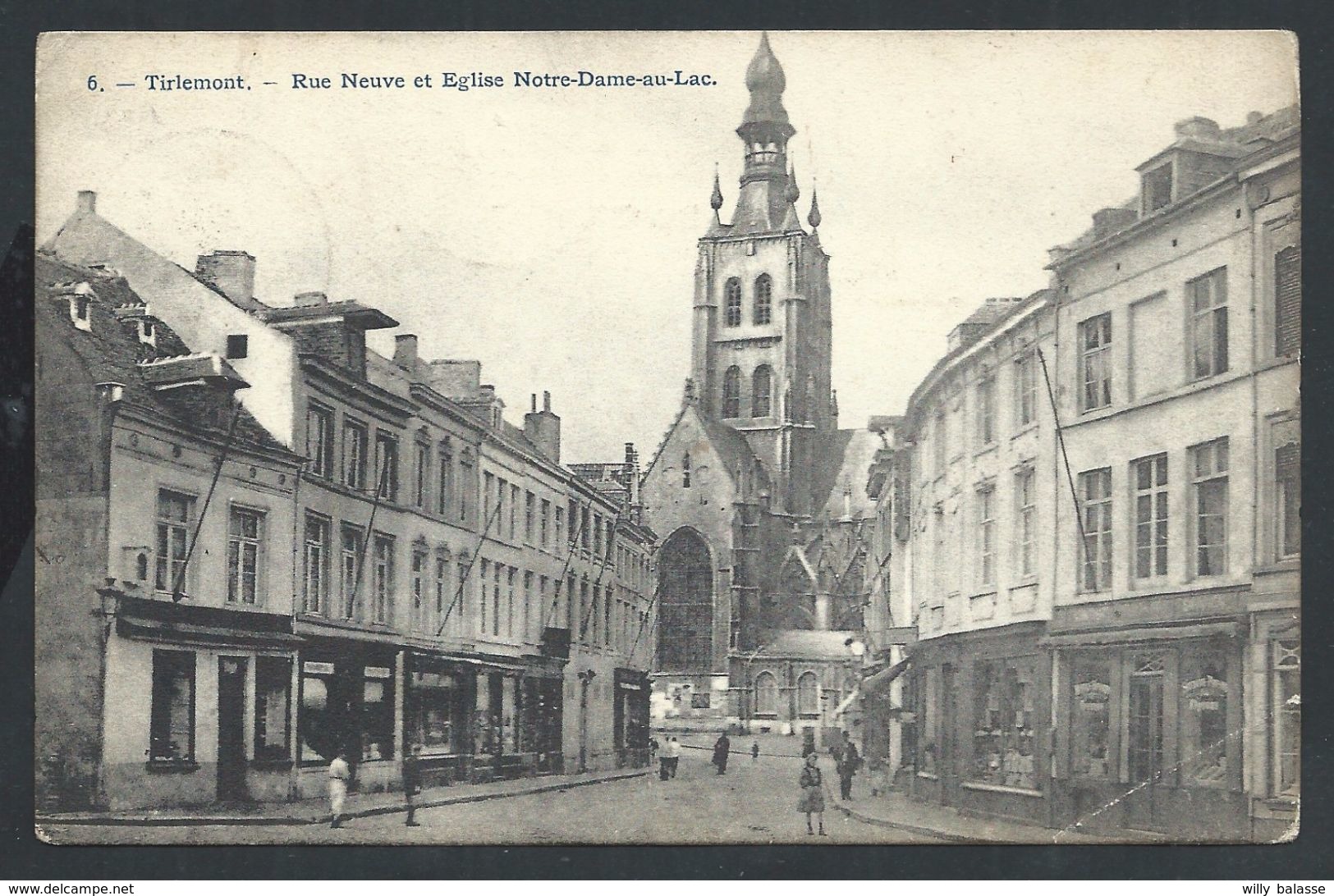 +++ CPA - TIENEN - TIRLEMONT - Rue Neuve Et Eglise Notre Dame Au Lac   // - Tienen