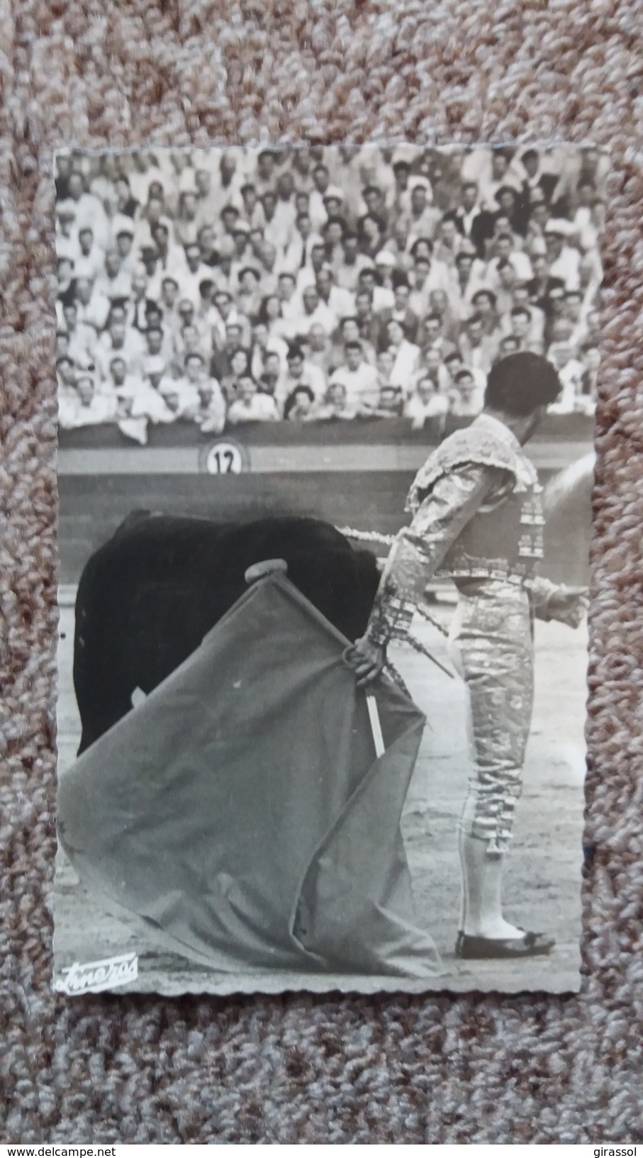 CPSM CORRIDA DE TOROS UNA CURRINA CESAR GIRON UN PASE DE CURRINA JDP - Stierkampf