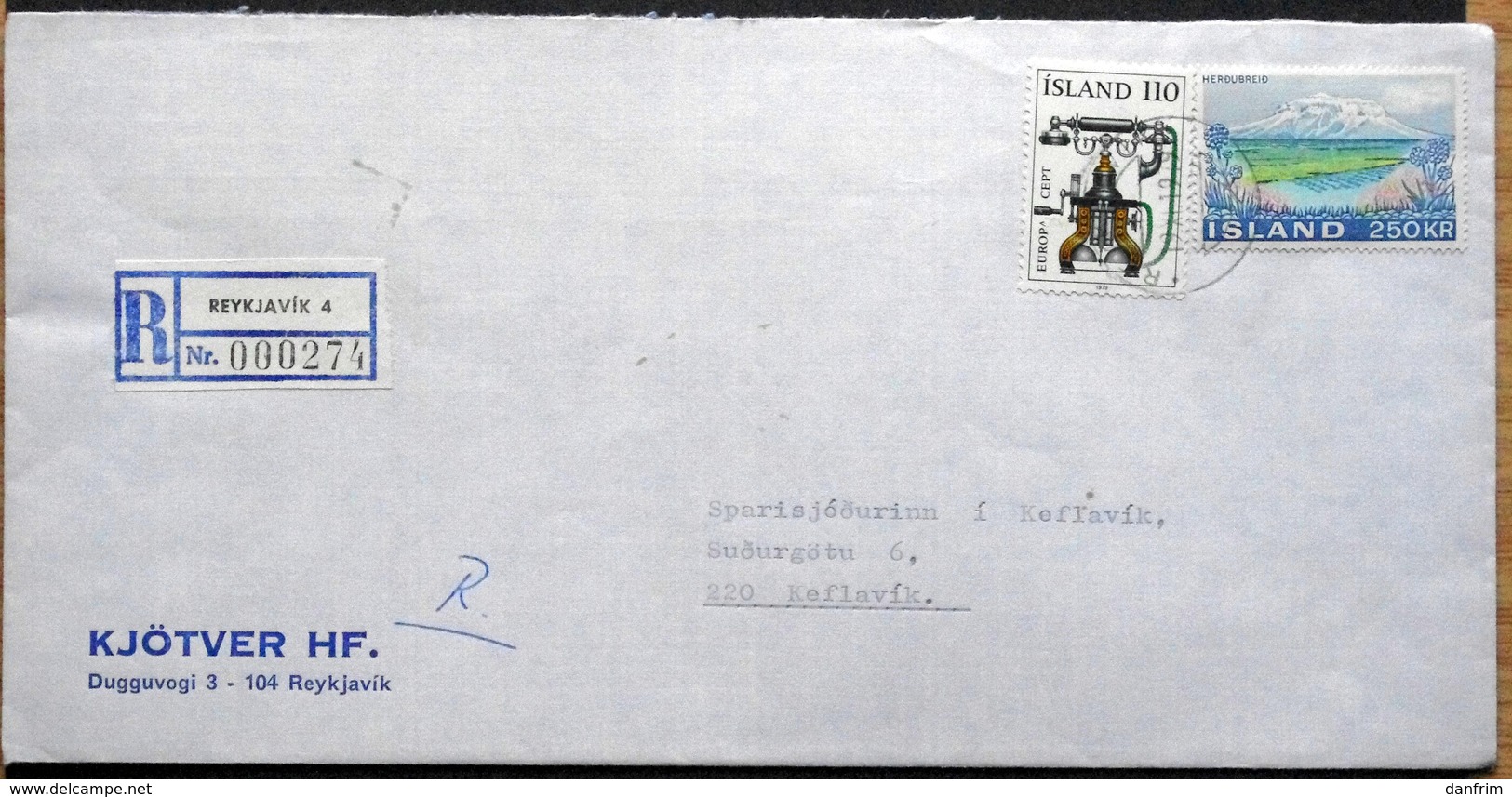 Iceland 1979   Registered Cover    ( Lot  4784 ) - Covers & Documents