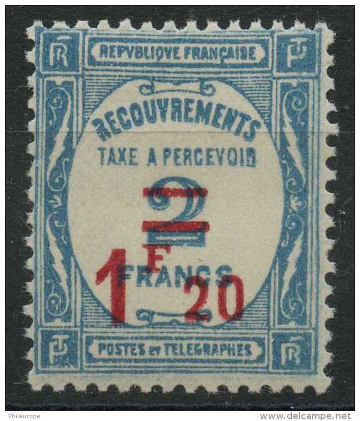 France (1929) Taxe N 64 (charniere) - 1859-1959 Neufs