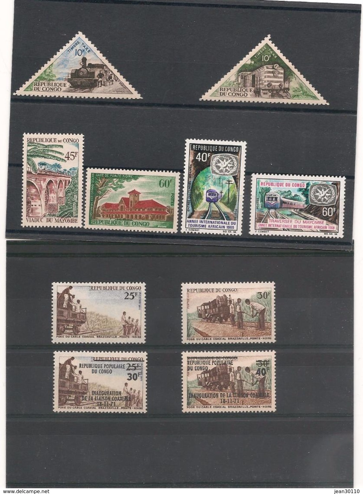 CONGO 1961/71  Lot ** Thème : Trains Côte: 19,00 € - Trenes