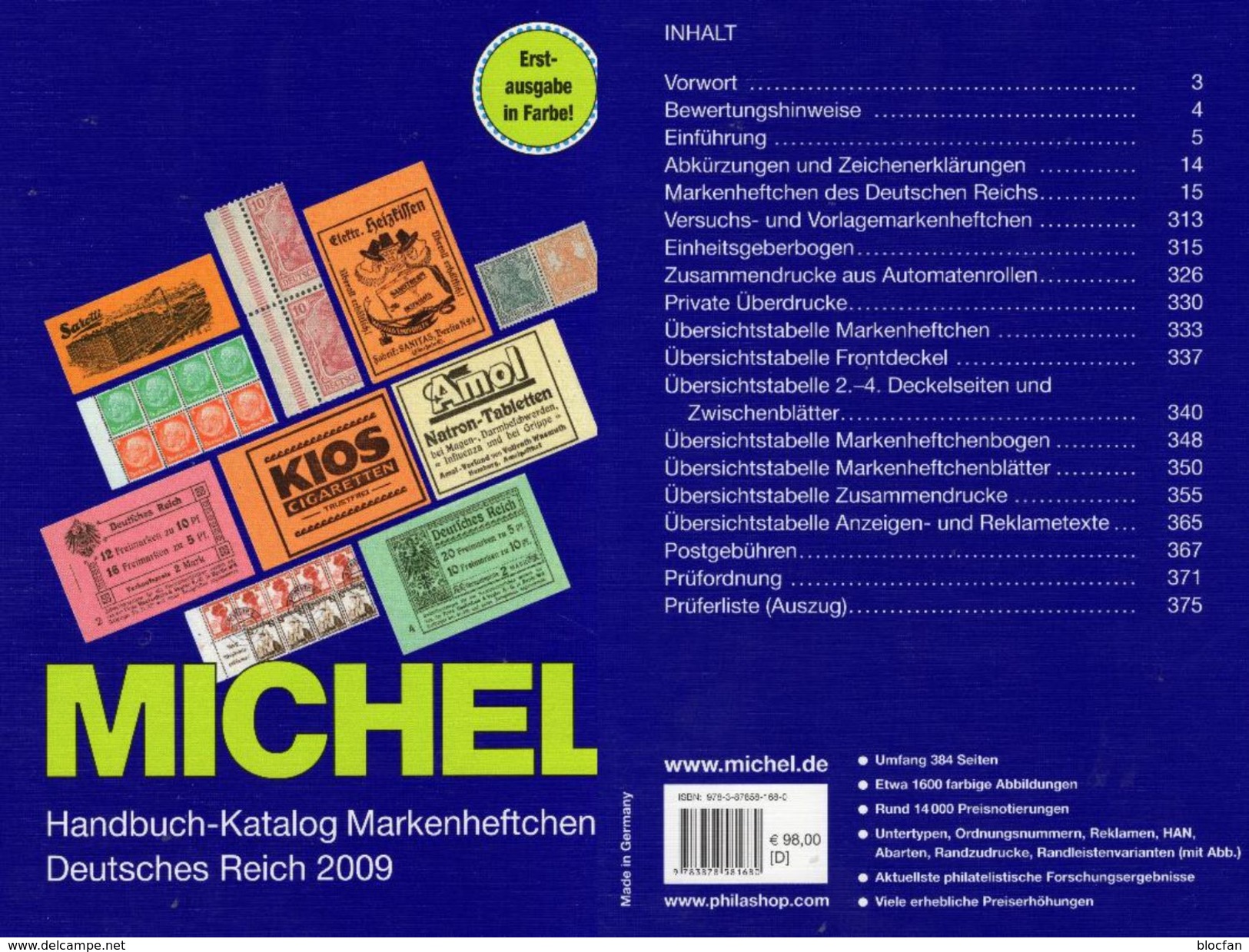 Deutsche Reich Markenheft MlCHEL Handbuch 2009 New 98€ Handbook With Special Carnets Booklets Catalogue Old Germany - Philately