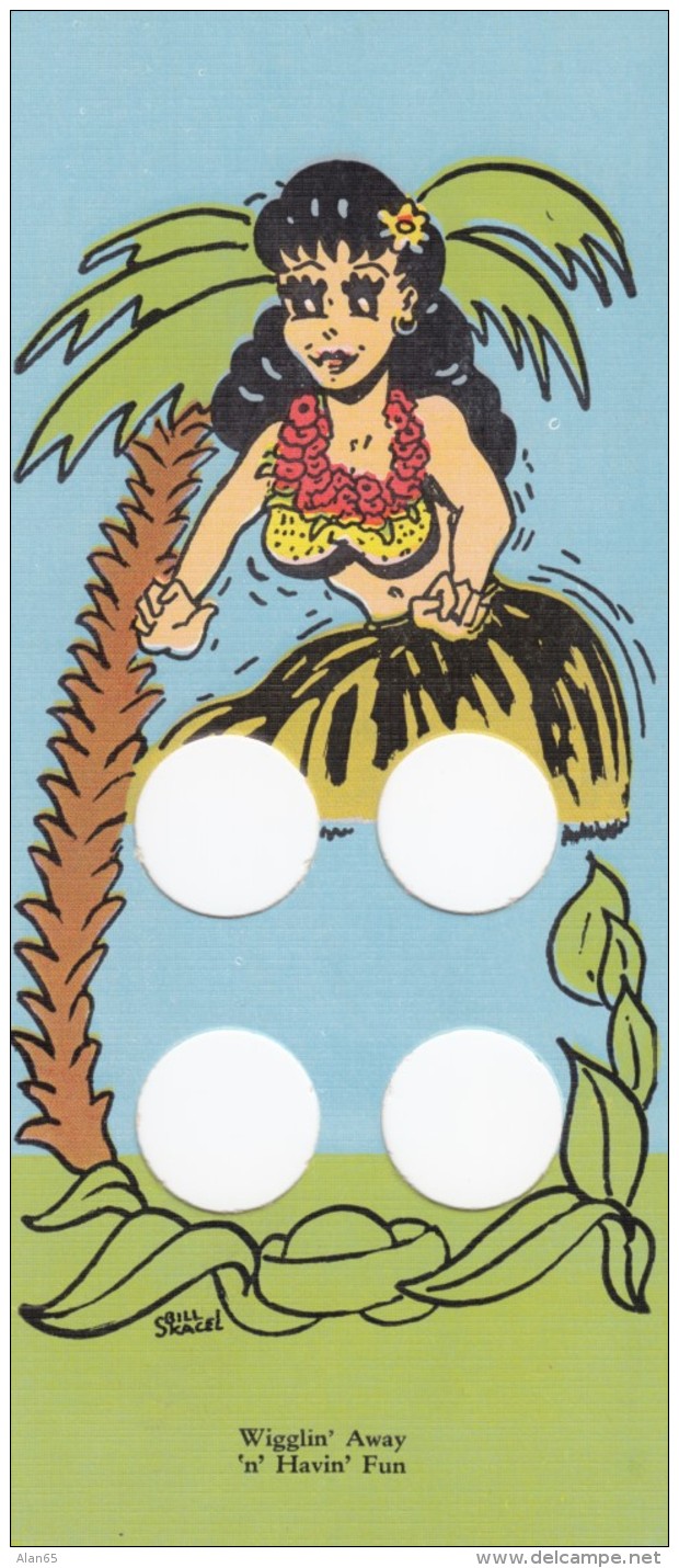 Hawaii Hula Dancer Theme Knee Action Novelty EC Kropp C1940s Vintage Postcard - Autres & Non Classés
