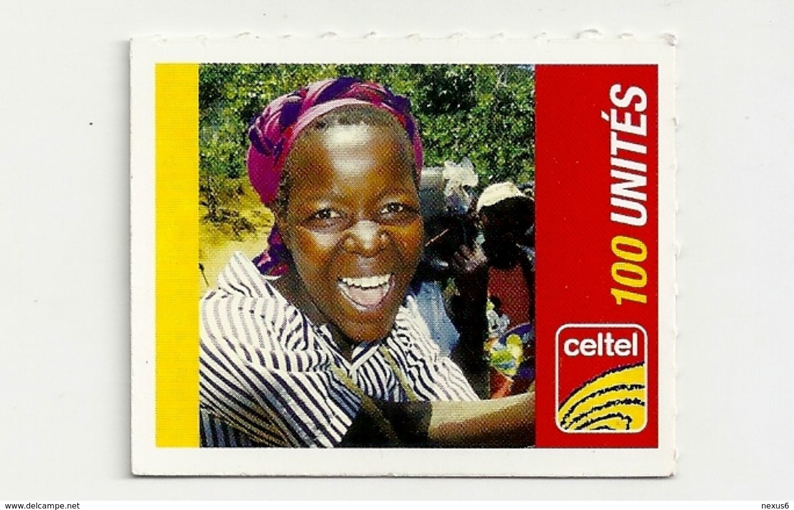 Congo, Democratic Republic - Celtel - Young Lady - GSM Refill Mini Card, 31.12.2006, 100U, Used - Congo