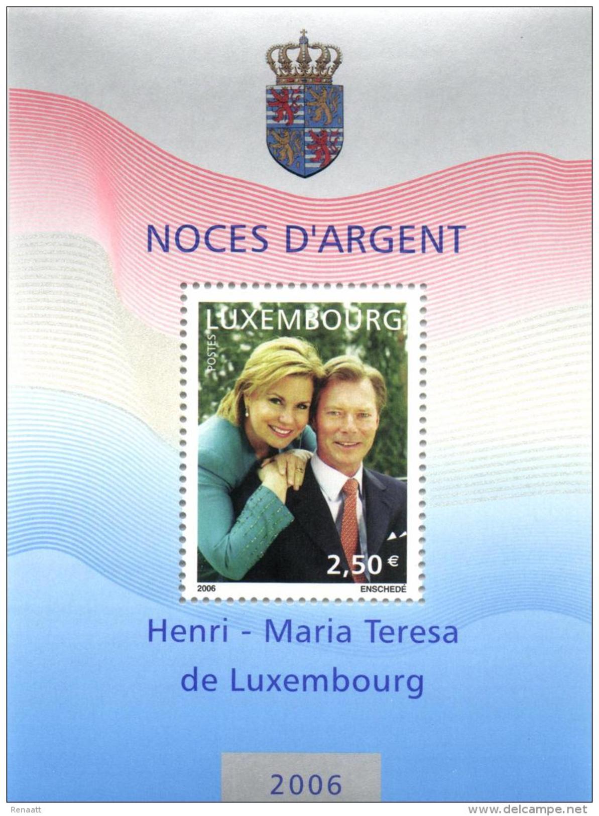 Luxembourg 2006 Mi. Block 20 MNH, Henri, Grand Duke Of Luxembourg, And Grand Duchess Maria Teresa - Blocs & Feuillets