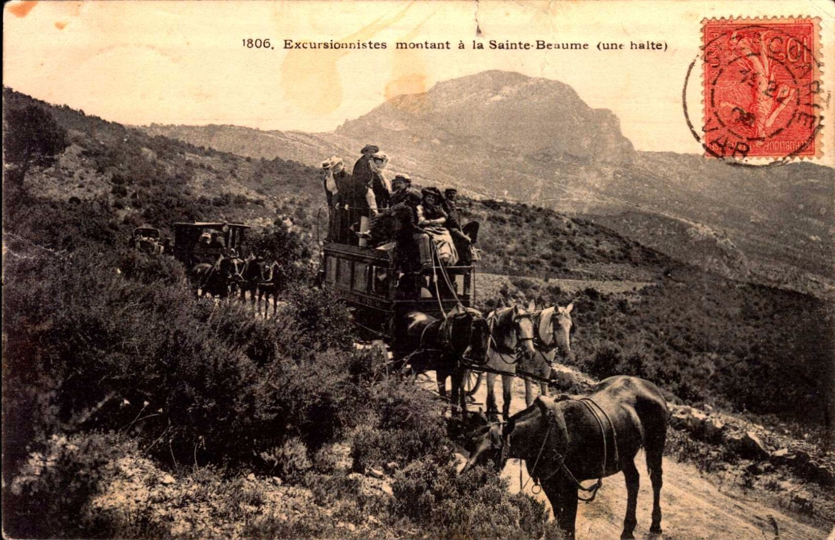 Var - Ste Beaume - Excursionnistes Montant à La Sainte Beaume En Diligence - Sonstige & Ohne Zuordnung