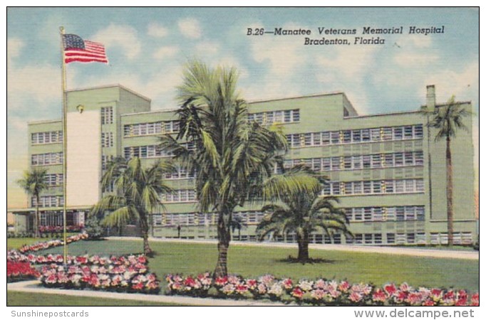 Florida Bradenton Manatee Veterans Memorial Hospital Curteich - Bradenton