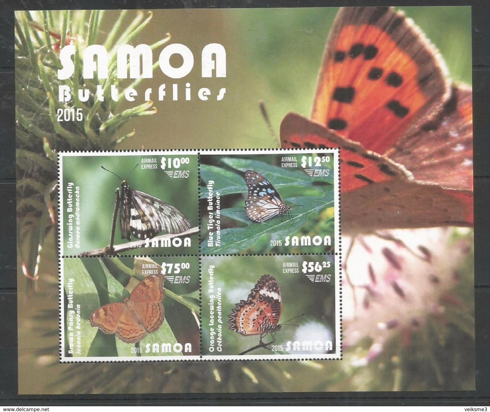 SAMOA - MNH - Animals - Insects - Butterflies 2015 - Butterflies