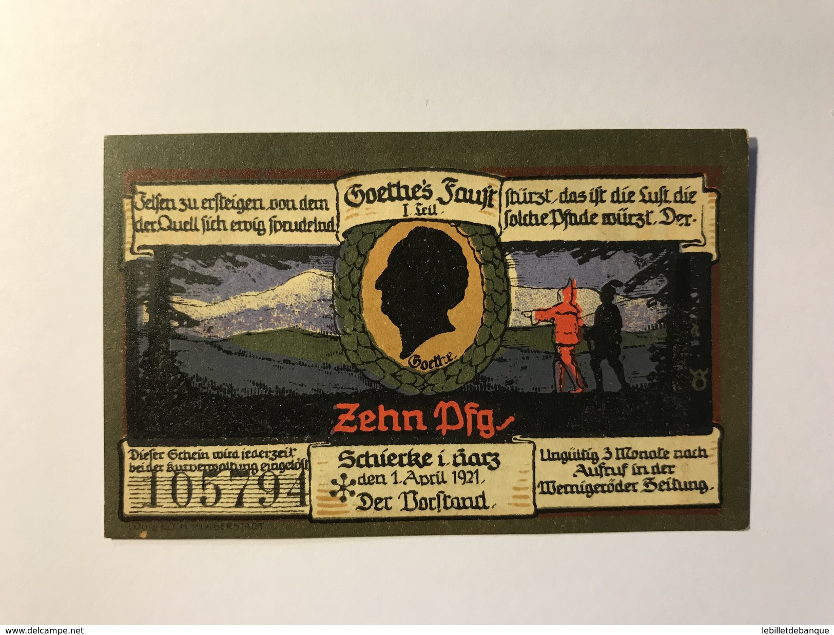 Allemagne Notgeld Schiercke 10 Pfennig - Collections