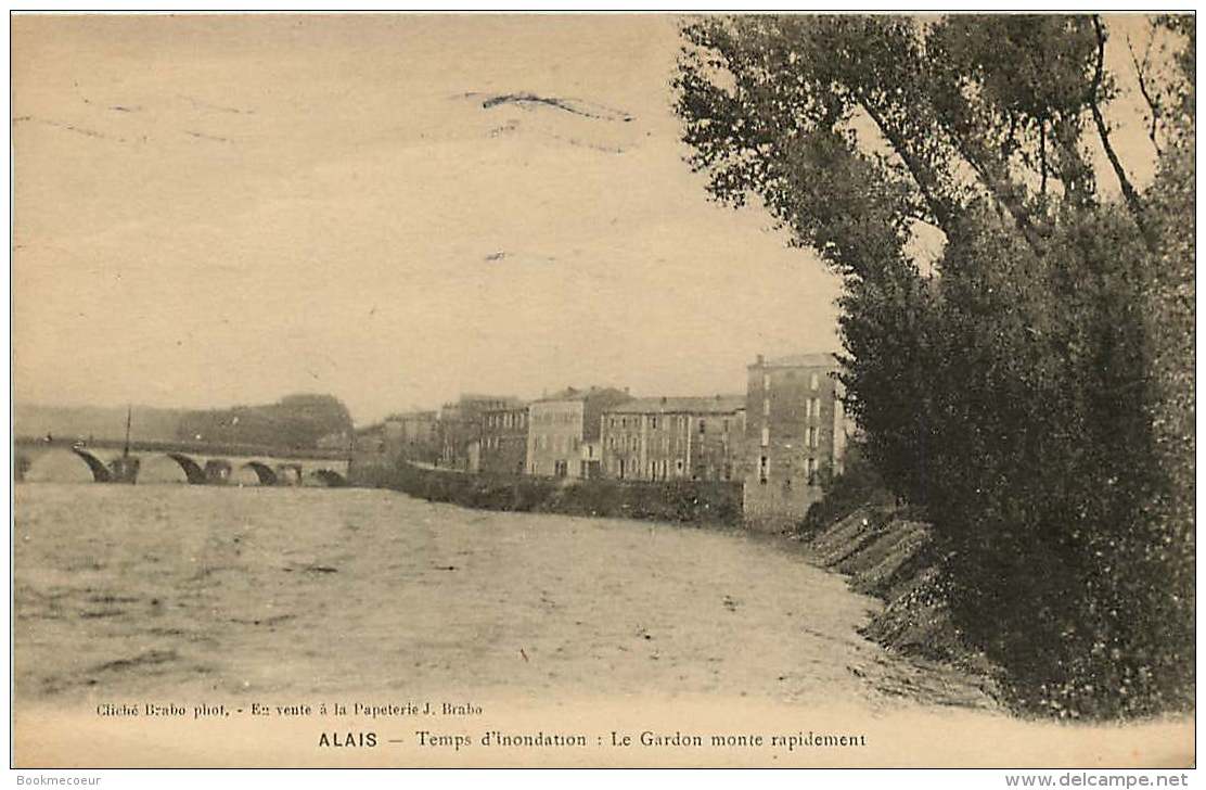 30   ALAIS   TEMPS D'INONDATION  LE GARDON MONTE RAPIDEMENT - Alès