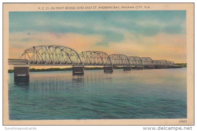 Florida Panama City Du Pont Bridge Over East St Andrews Bay - Panamá City