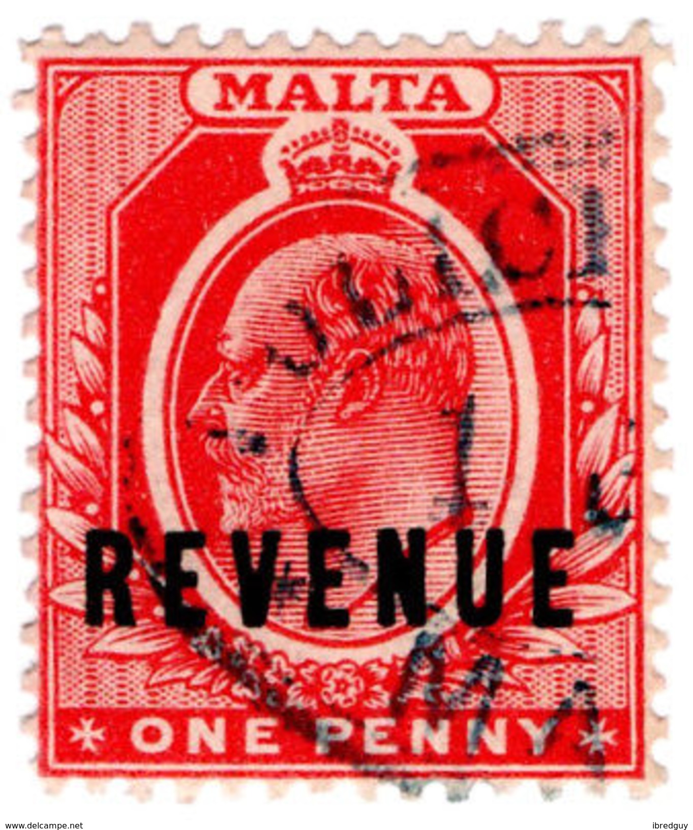 (I.B) Malta Revenue : Duty Stamp 1d (Police Office) - Malta (...-1964)