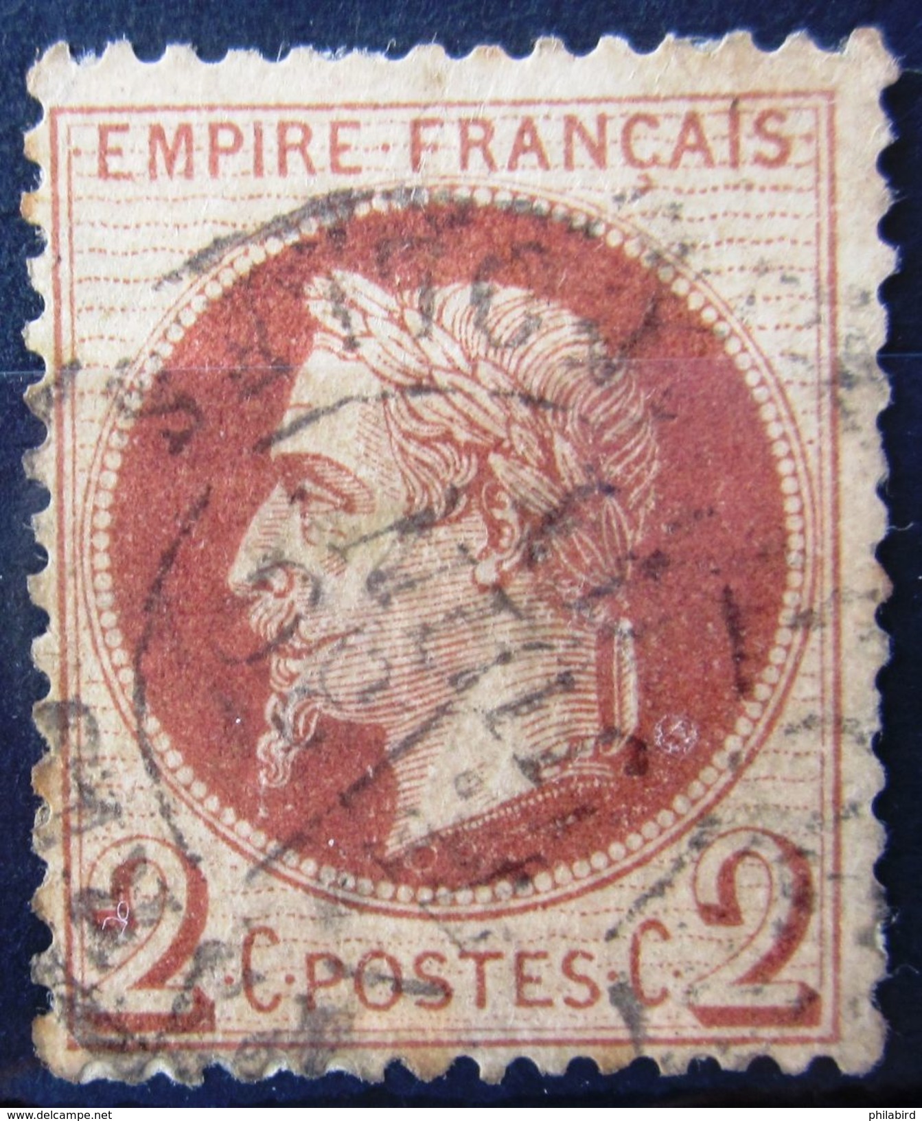 FRANCE              N° 26B              OBLITERE - 1863-1870 Napoleon III Gelauwerd