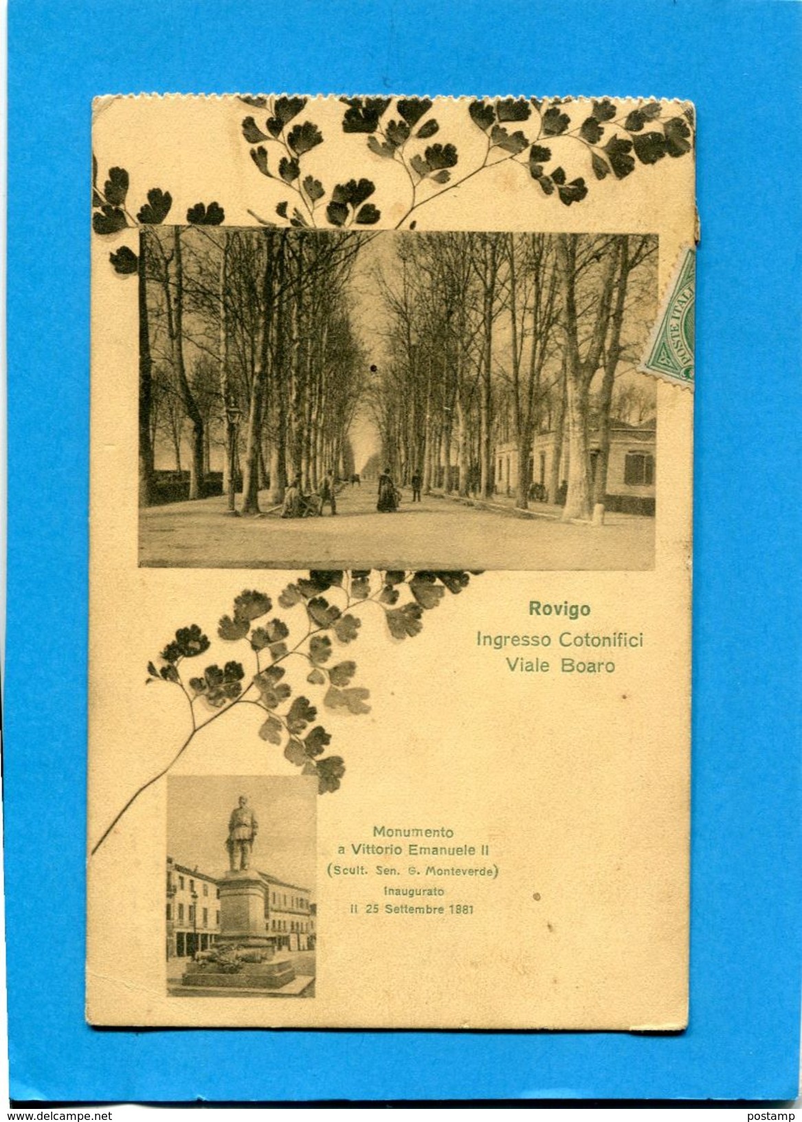 Rovigo-bi Vues -ingresso Cotoniffici Vialeboaro A Voyagé En 1916-édition Bedinello - Rovigo