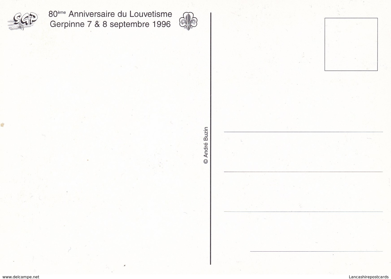 Postcard Scouting 80 Anniversaire Du Louvetisme Gerpinne 7 & 8 Septembre 1997 Cub Scouts Interest My Ref B22046 - Movimiento Scout