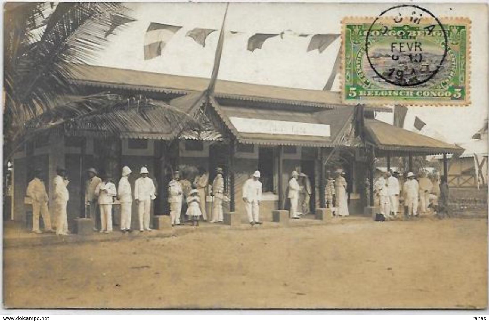 CPA Congo Belge Afrique Noire Visite Du Prince Albert Carte Photo  Circulé 1911 - Congo Belga