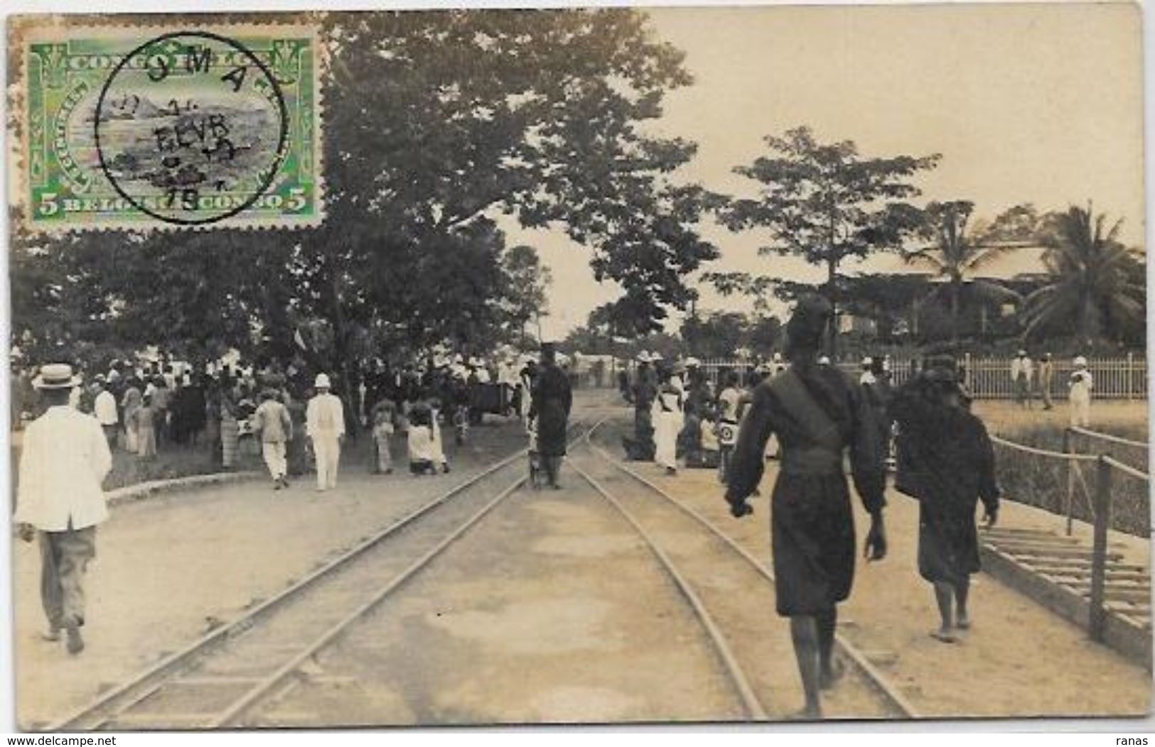 CPA Congo Belge Afrique Noire Visite Du Prince Albert Carte Photo  Circulé 1911 - Congo Belga