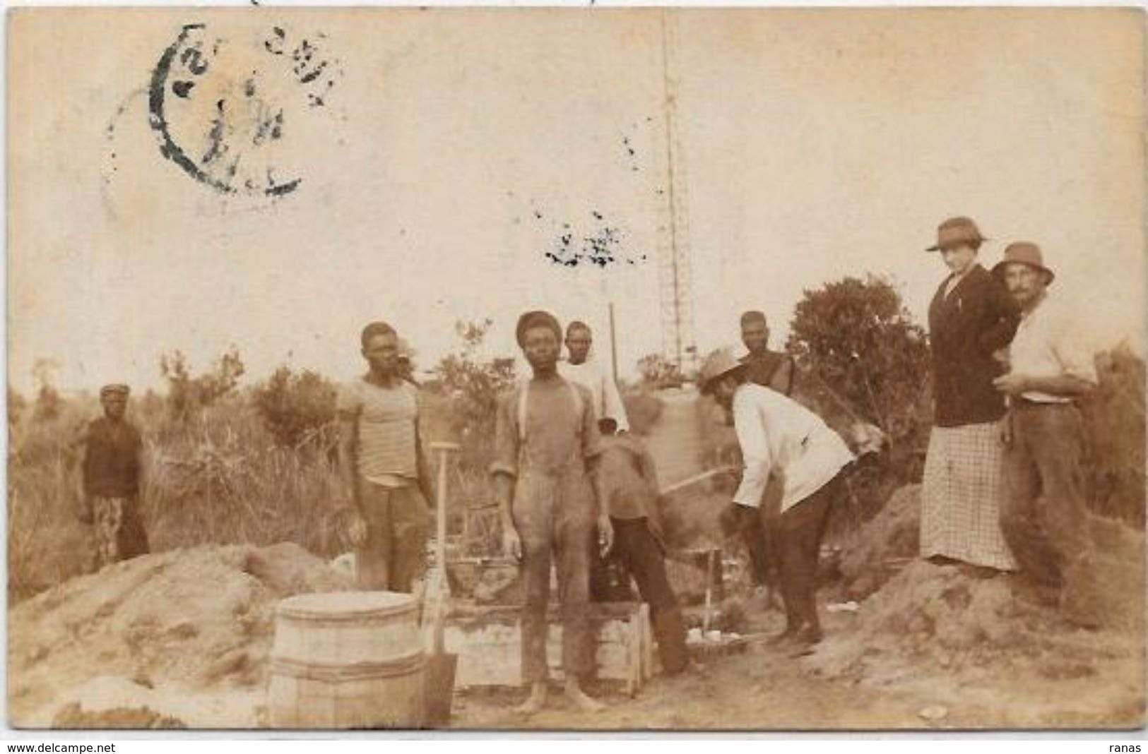 CPA Congo Belge Afrique Noire Carte Photo Circulée En 1913 Métier - Congo Belge