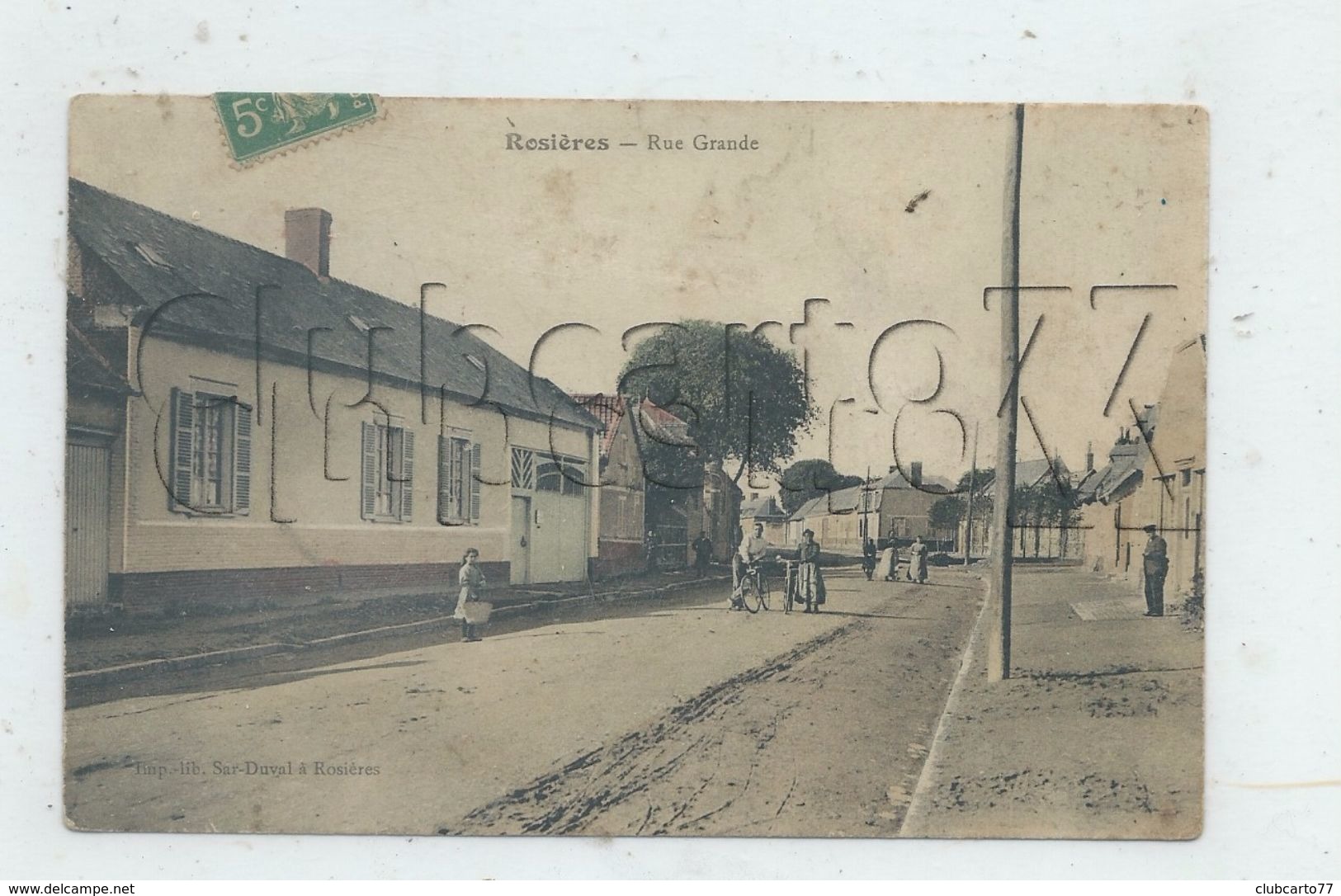 Rosières-en-Santerre (80) : La Rue Grande En 1913 (animé) PF. - Rosieres En Santerre