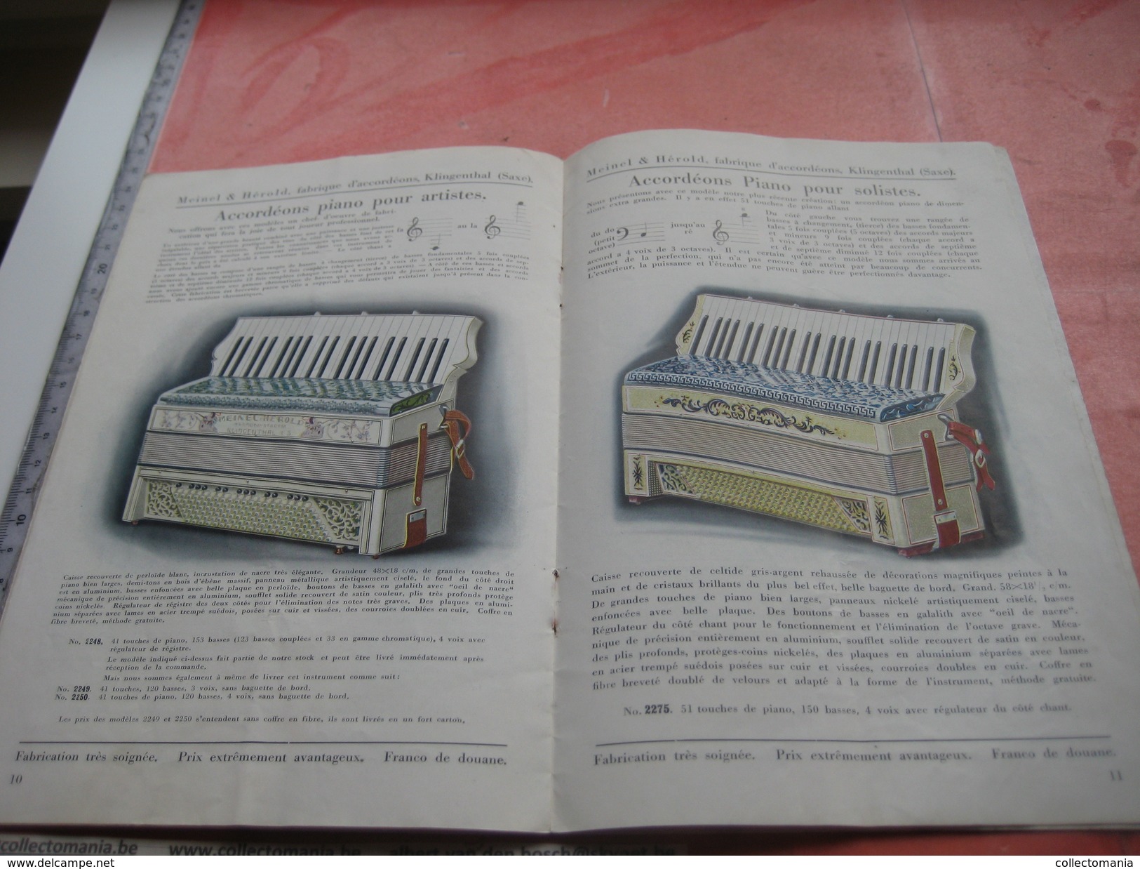 2 catalogues  ACCORDEON ARMONICHE CAIRDIN Accordion  - Meinel & Herold Klingnthal - PIETRO FORTE Paolo Soprani & Figli